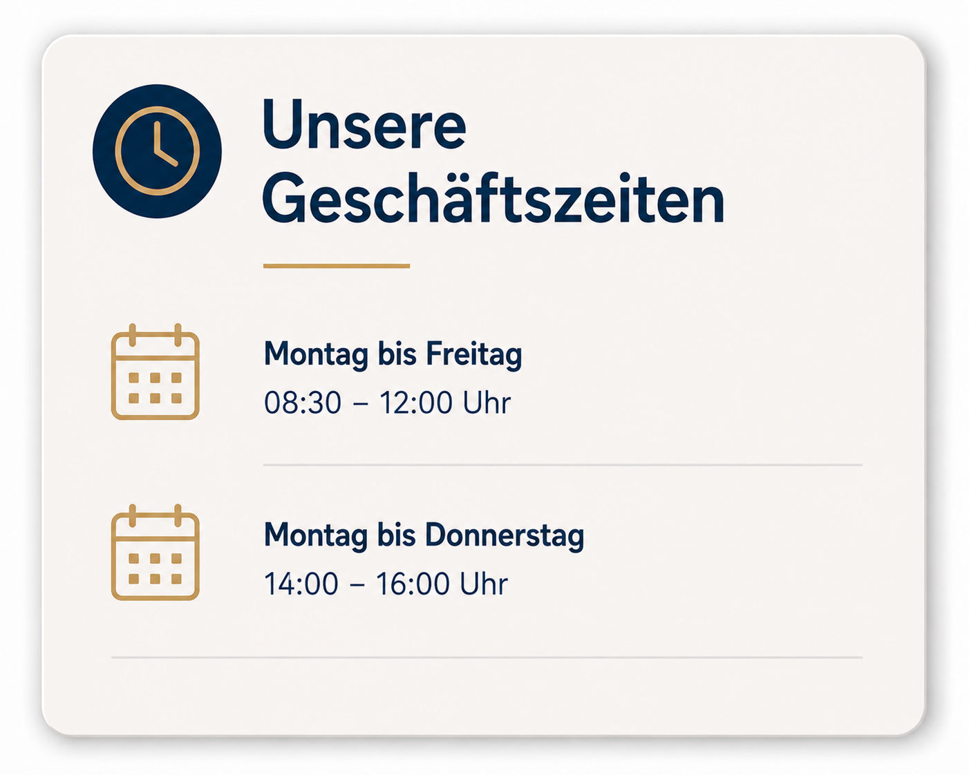 Gesch&auml;ftszeiten